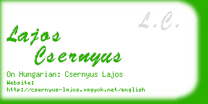 lajos csernyus business card